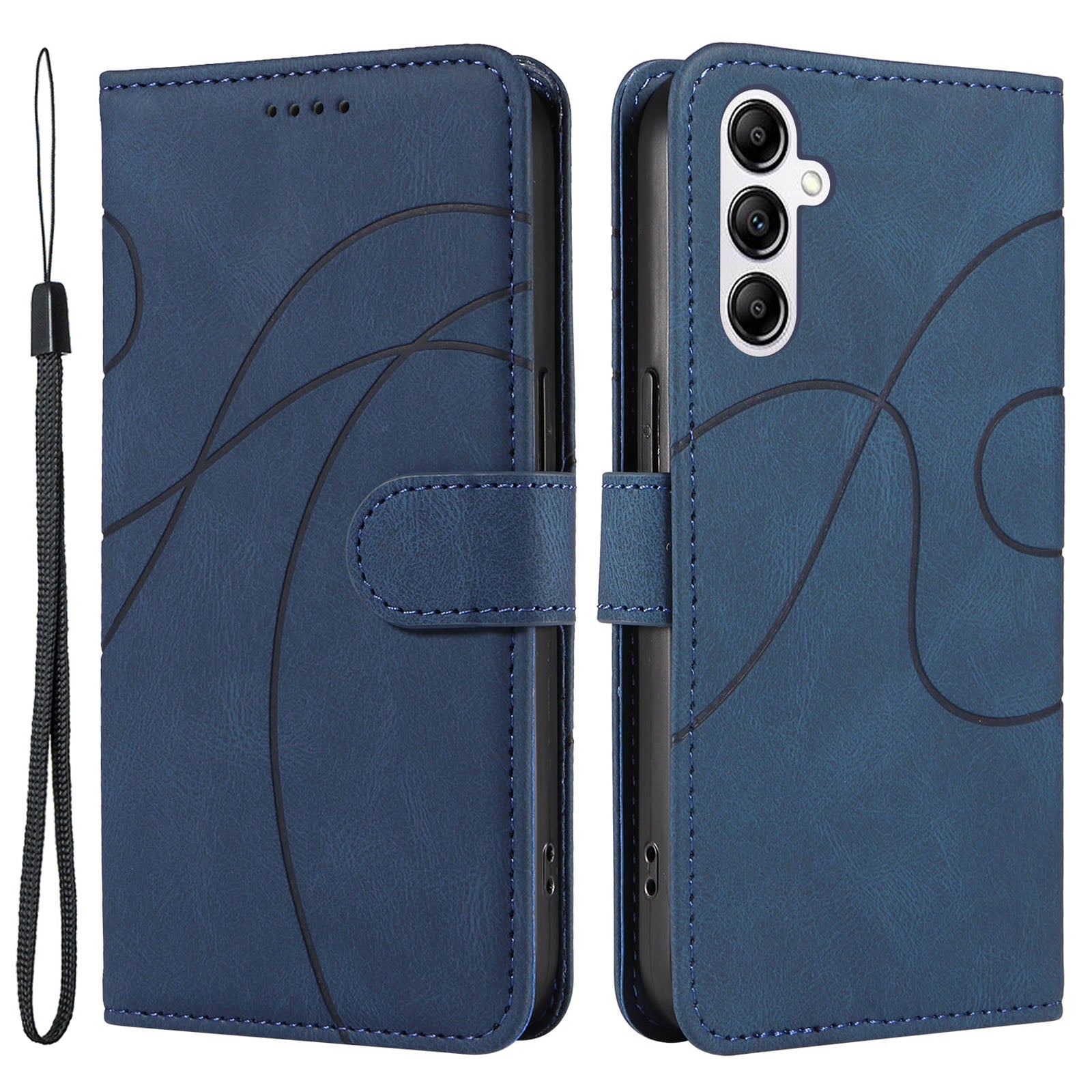 For Samsung Galaxy A14 5G Drop-proof Wallet Stand Case Imprinted Line PU Leather Phone Cover For Samsung Galaxy A14 5G Drop-proof Wallet Stand Case Imprinted Line PU Leather Phone Cover